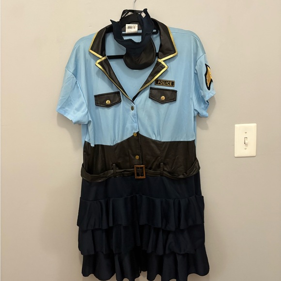 Women’s Halloween Police Officer Costume - Blue and Black - Picture 9 of 16